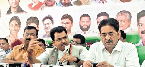 All-India Congress Committee in-charge secretary Gopinath Palaniyappa addresses the media in Belagavi on Saturday.
