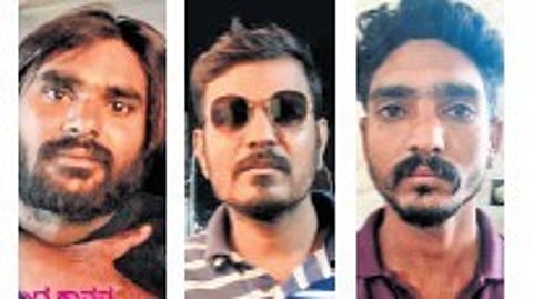 The accused (L to R) Shivanand Kanan, Ganesh Giddannavar and Pradeep Doddamani.