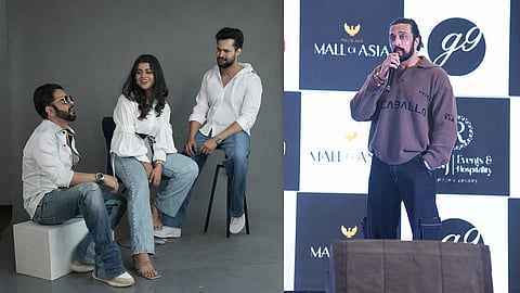 Team Dear Husband; Sudeep speaking at the film's event