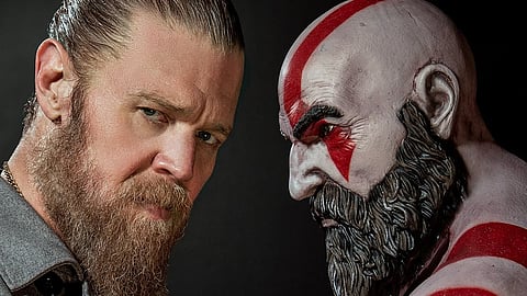 Ryan Hurst (L), his God of War character