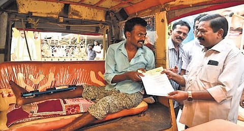 SW Minister Dr Swamy distributed Rs 50 Lakh worth CMRF cheques to all 68 selected beneficiaries from Kondapi Assembly segment limits in his Turpu Naidupalem camp office on Wednesday.