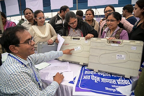 The counting began at 10 am at centres across the state.