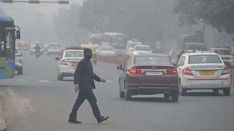 Delhi recorded its coldest January morning in three years at 2.9 degrees Celsius, with dense fog reducing visibility to near zero and pushing air quality into the very poor category across the region, Near Kartavya Path on Thursday.
