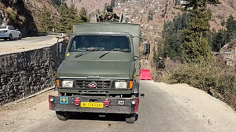 Security operations are underway following an exchange of fire between security forces and terrorists that broke out in the Chatroo area of Kishtwar on Sunday, Jan. 18, 2026.