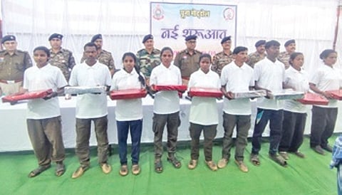 All the nine Maoists surrendered before the Chhattisgarh Police in Gariaband district on the day.