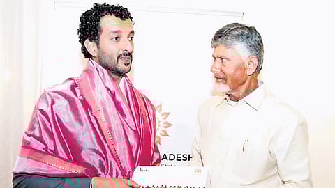 UAE Minister Abdulla bin Touq Al Marri meets AP CM Naidu.