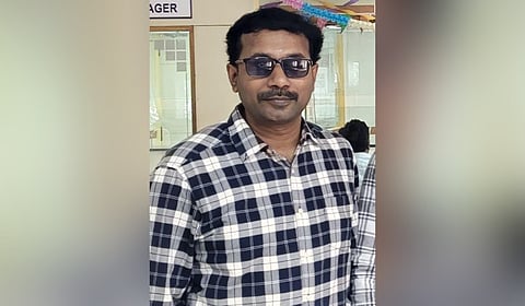 T Ram (in pic) was arrested on Tuesday for murdering branch manager Kalyani Nambi.