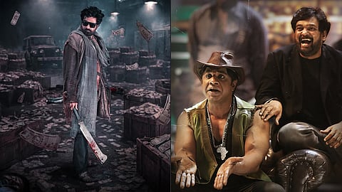 Vijay Sethupathi in a still from Slum Dog (L), Vijay Kumar and director Puri Jagannadh (R)