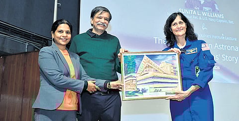 Former US astronaut Sunita Williams visited IIT-Delhi on Wednesday.