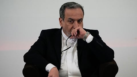 Iranian Foreign Minister Abbas Araghchi, attends a seminar in Beirut, Lebanon, Friday, Jan. 9, 2026.