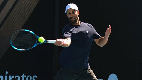 Yuki Bhambri in action at the Australian Open.