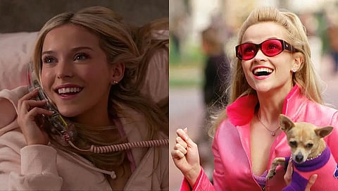 (L) First look of Elle; (R) Reese Witherspoon in Legally Blonde