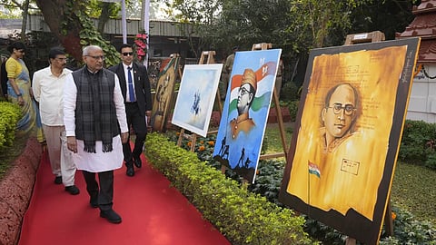 Vice-President C P Radhakrishnan said that the country breathes the air of freedom today because of the courage and sacrifice of valiant leaders like Netaji.