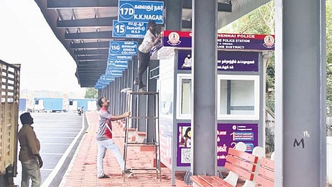 Island Grounds station is getting ready for the MTC to shift buses from Broadway bus terminus.