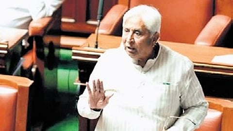 Law and Parliamentary Affairs Minister HK Patil in the Assembly on Friday.