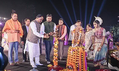 Chief Minister Mohan Charan Majhi inaugurating the Mukteswar dance festival in Bhubaneswar on Friday