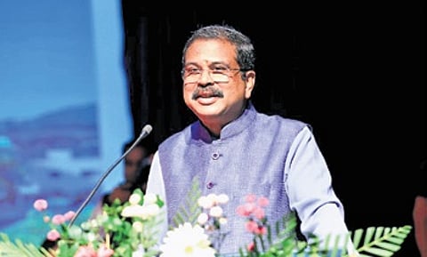 Union Education minister Dharmendra Pradhan at Sambalpur University on Sunday, January 25, 2026.