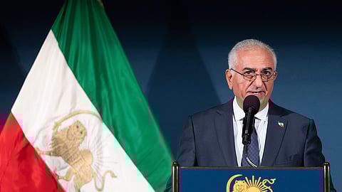 Iranian self-proclaimed opposition leader Reza Pahlavi speaks during a news conference on Friday, Jan. 16, 2026, in Washington.