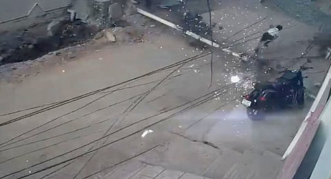 Screengrab of CCTV footage of the incident.