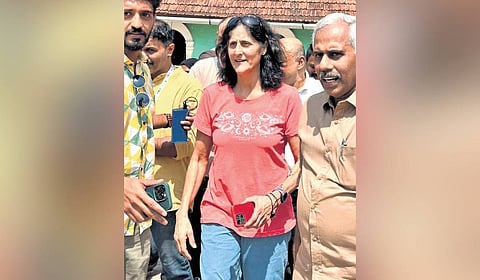 Astronaut Sunita Williams at the historic Kuttichira Mishkal Mosque