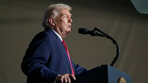 President Donald Trump speaks during an event at the Horizon Events Center in Clive, Iowa, Tuesday, Jan. 27, 2026.