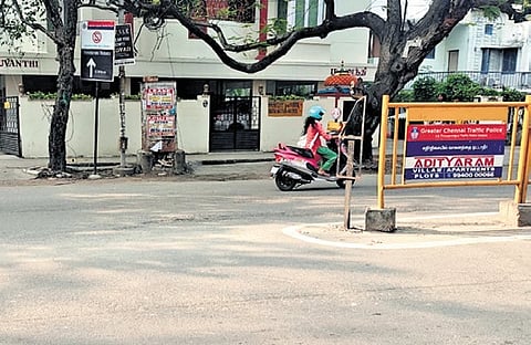 The spot where the sack containing the body was found on Monday.