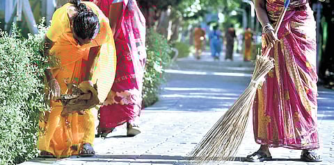 Workers said tiffin boxes and meals were provided to them only on the day of the free meal scheme’s inauguration