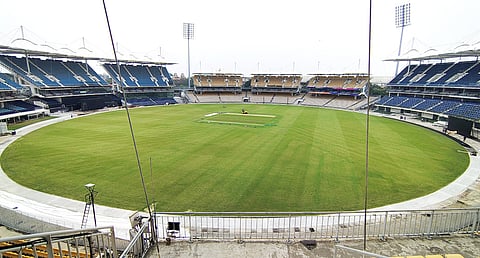 The M A Chidambaram cricket Stadium at Chepauk.