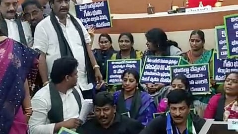 Tensions escalated even before the agenda was taken up for discussion.