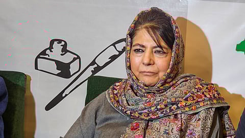 PDP president Mehbooba Mufti.