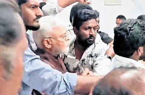 A special mobile court in Guntur has remanded former minister and YSRCP senior leader Ambati Rambabu for 14-days in connection with a case filed against him for making derogatory remarks against Chief Minister Nara Chandrababu Naidu