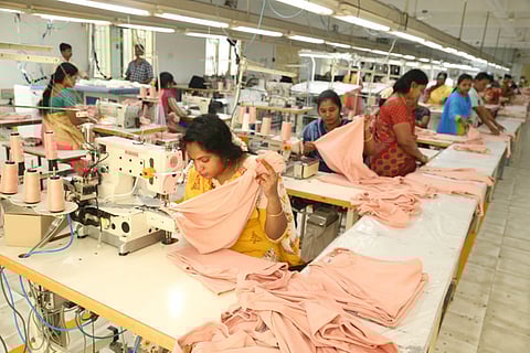 Workers at Garments industry in Tiruppur districts