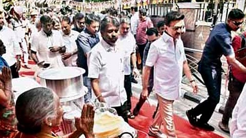 CM Stalin during the inauguration of the dialysis centre at Kolathur