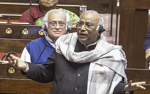 Leader of the Opposition in the Rajya Sabha Mallikarjun Kharge