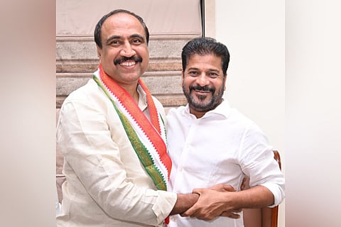 Sanjay Kumar insists he remains a BRS MLA, even as he attended a Congress meeting; BRS says it will challenge Speaker’s clean chit in court.