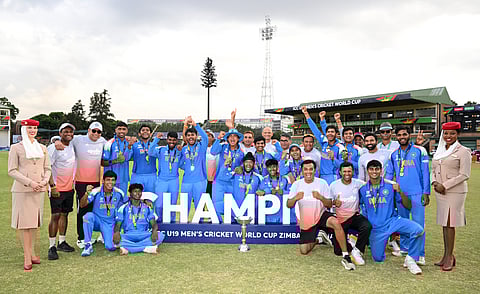 India's record-extending sixth U-19 World Cup triumph on Friday drew glowing tributes from across the cricketing fraternity.