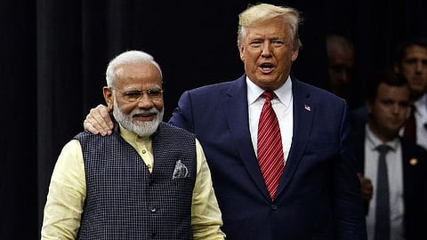 President Donald Trump with Prime Minister Narendra Modi.
