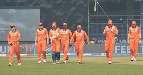 Moments during 1st half of the ICC T20 World Cup match between Netherlands vs Namibia at Arun Jaitley Stadium, New Delhi, on Tuesday 10.02.2026