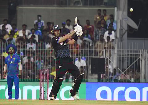 Finn Allen in action on Tuesday