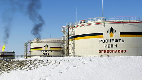 Reservoirs seen at the Priobskoye oil field near Nefteyugansk, in western Siberia, Russia, on April 5, 2006.