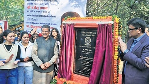 Minister Dharmendra Pradhan at the foundation-laying ceremony.