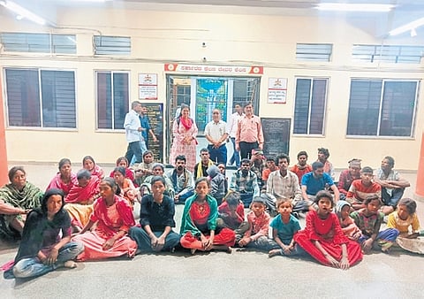 Bonded labourers rescued by officials in Ilkal taluk of Baglakot district recently