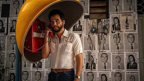 A poster of Wagner Moura from The Secret Agent