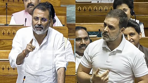 BJP MP Nishikant Dubey submitted a substantive motion against LoP Rahul Gandhi, seeking cancellation of his membership from Parliament.