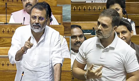 BJP MP Nishikant Dubey submitted a substantive motion against LoP Rahul Gandhi, seeking cancellation of his membership from Parliament.