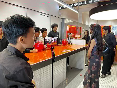 Pop the balloon elimination at End Valentine