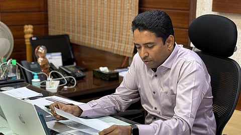 NTR district collector G Lakshmisha. Express