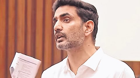 Seeking to know how the remarks made by Ambati Rambabu could be brushed aside as “two small words”, Lokesh pointed out “Can a person in a leadership position speak in such a manner?”