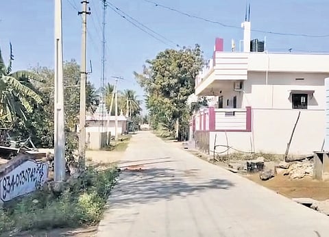 A view of Jaahnavi Kandula’s native village Kumbhalanur Camp in Kurnool district.