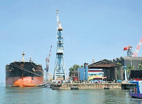 Of this, close to `20,000 crore has been earmarked for expanding shipbuilding infrastructure.